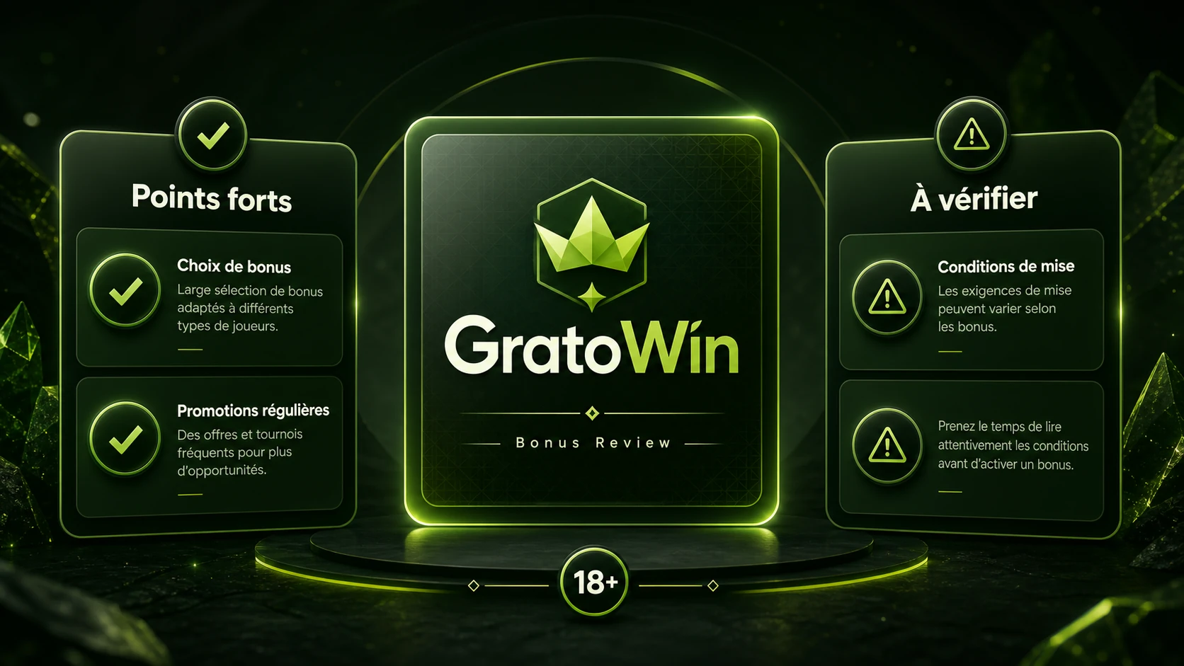 Notre avis sur les bonus GratoWin